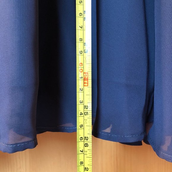 Grey-Teal Halter-style Midi Cocktail dress - Picture 6 of 13